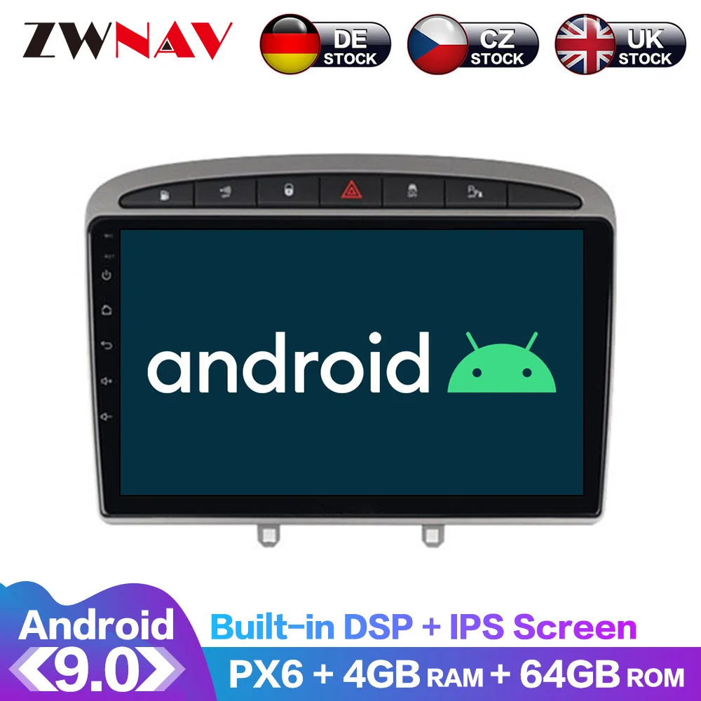 

For Peugeot 308 408 308SW 2010-2016 Android IPS Screen PX6 DSP Car DVD GPS Multimedia Player Head Unit Radio Navi Audio Stereo