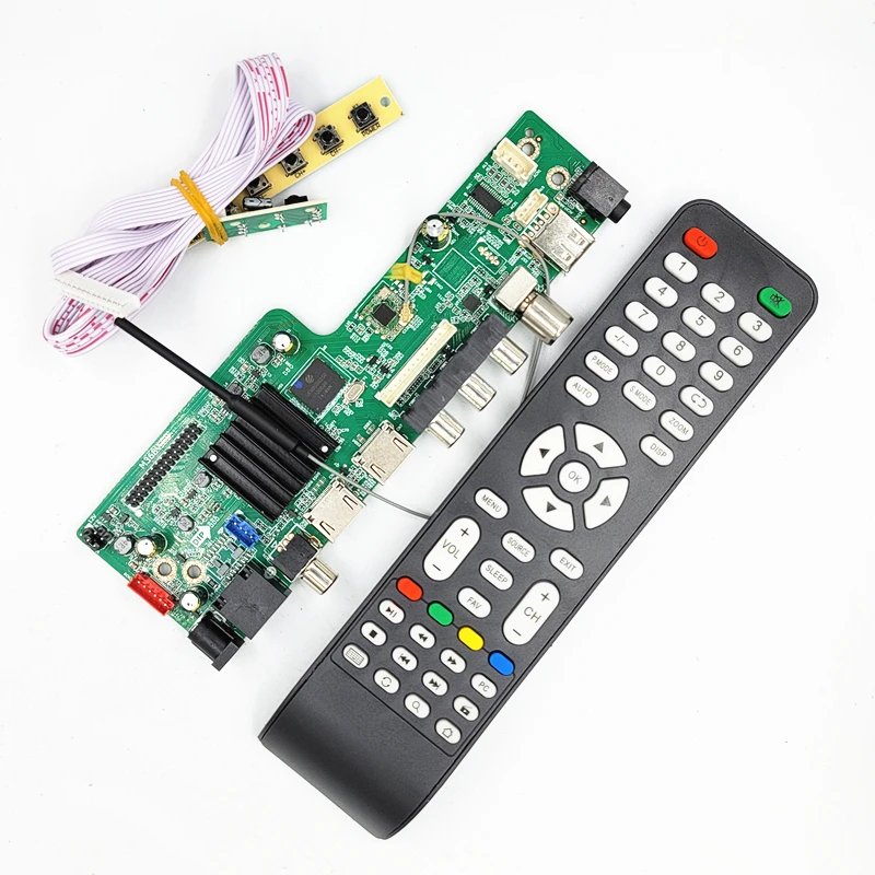 MS368V3.0 Quad Core Web Television Motherboard with Remote Control LCD Driver Board Support RJ45 DTMB Analog | Электроника