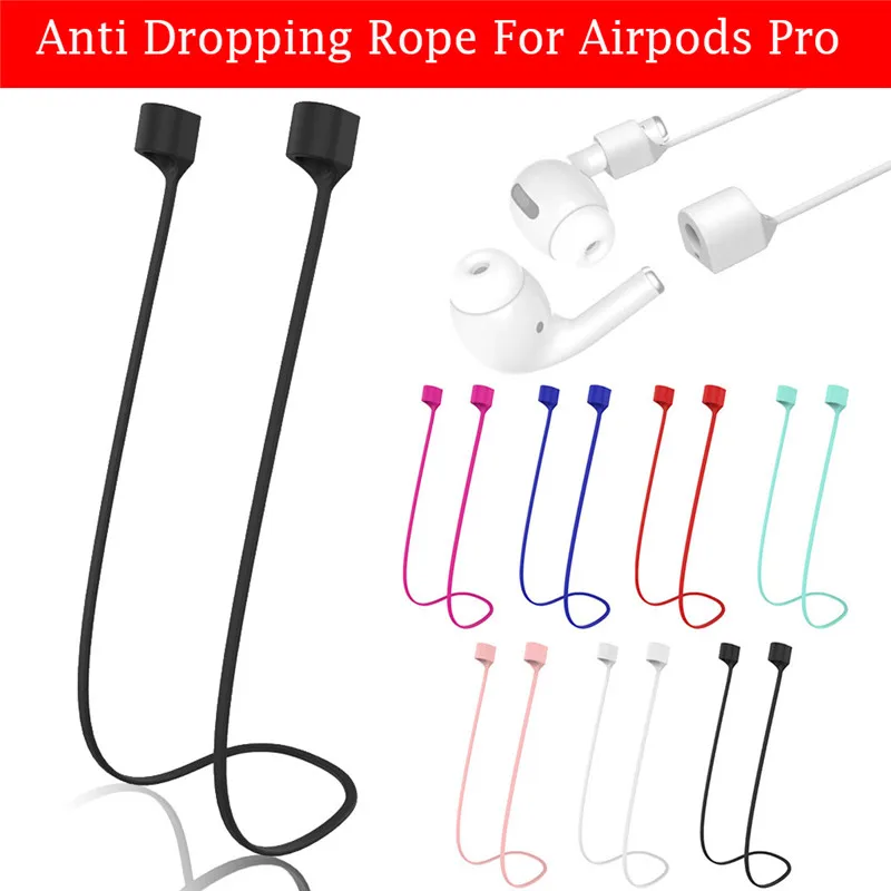 Magnetic Soft Anti-lost Rope For Apple AirPods Pro Silicone Neck Hook Strap Wireless Earphone String Rope