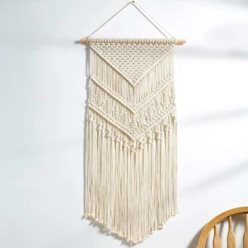 

Macrame Wall Hanging Handwoven Bohemian Cotton Rope Boho Tapestry Home Decor Tassel Wall Hanging 2020 New Arrival