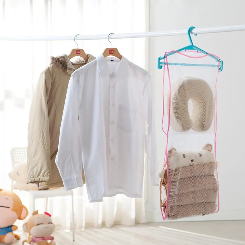 1 шт. висячая Сетчатая Сумка для хранения органайзер одежды сушилка белья вешалка