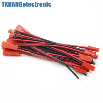 

5 Pairs 100mm JST Connector Plug Cable Line Male+Female for RC BEC Lipo Battery diy electronics