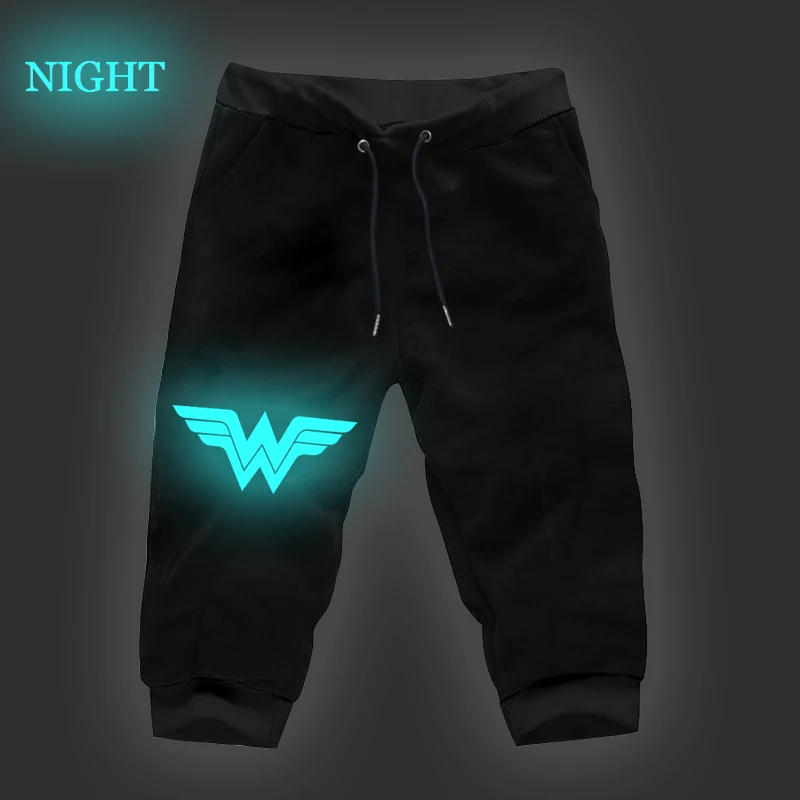 

Wonder Woman Printed Cropped Trousers Men's Funny Calf-Length Pants Unisex Fashion Cotton Haroun Pants 7 Minutes Of Trousers