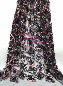 

6 color sequin embroidery diamond plaid design fashionable European and American style fabric for wedding dress fashion design