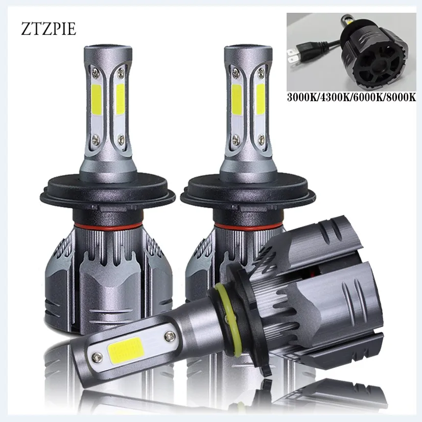 

ZTZPIE H3 3000K 4300K 5000K 6000K 8000K 10000LM 12V Car Turbo 3 Sides H4 Led Headlight 9005 H1 9007 9006 H11 H7 H16EU Auto Bulbs