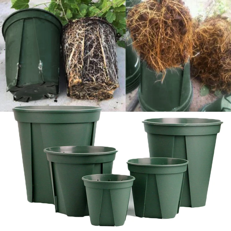 New Plastic Nursery Pots 12/15/18/21/24cm Garden Plant Flower Seedlings Home Garden Supplies