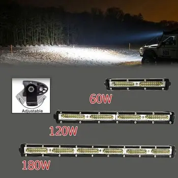 

1 Pcs 7 13 19Inch 60W 120W 180W LED Work Light Bar Offroad LED Light Bar For Tractor Boat Trucks Vehicle Car Styling
