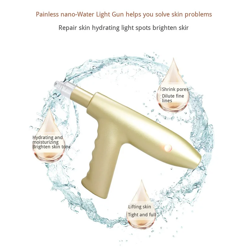  Nano Water Light Syringe Gun For Injections Deeply Moisturizing Diminishing Wrinkle Massager For Pa
