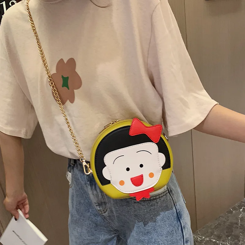 

Summer Cute Bag Women's 2019 New Style Fashion GIRL'S Cartoon Shoulder Bag INS Online Celebrity Mini Small round Bag