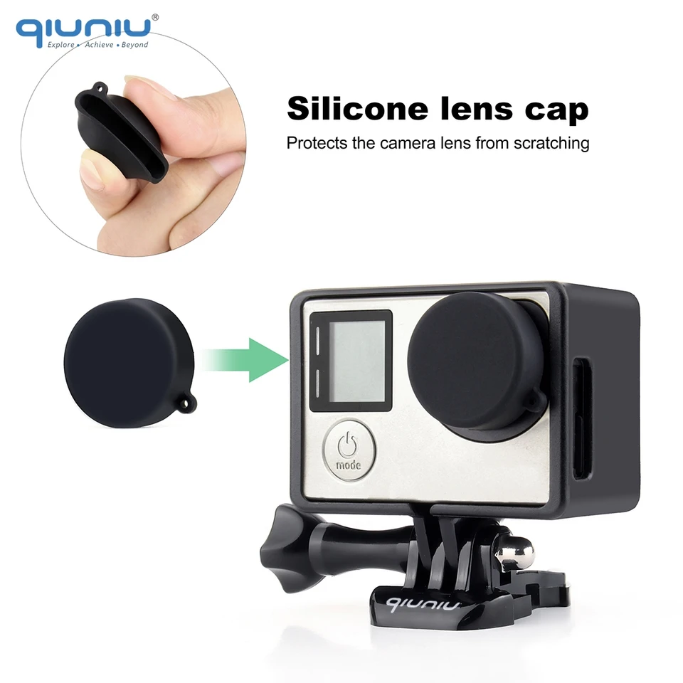 Protezione Obiettivo GoPro Hero 3, Hero3+ Ed Hero4: Cover Trasparente Anti-Graffio