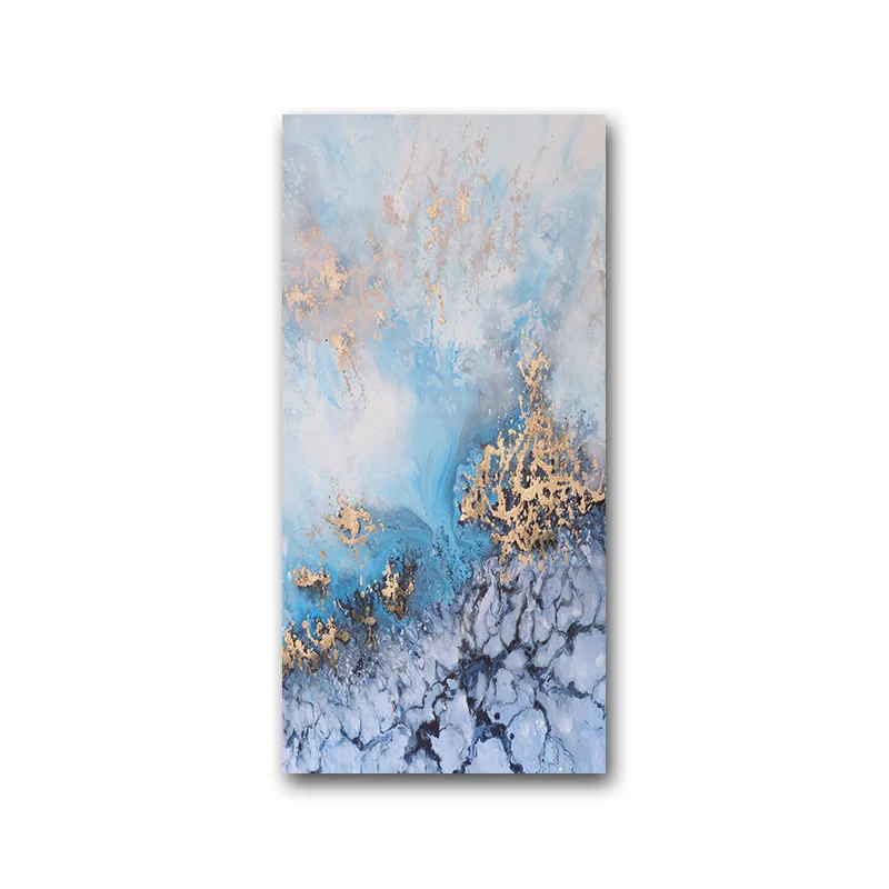 Абстрактная Картина на холсте, большая настенная живопись, синий плакат и принт, украшение для гостиной, столовая, настенные картины, домашний декор - Цвет: C
