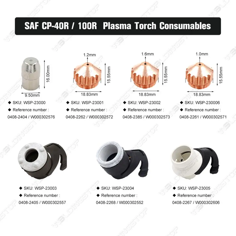 Плазменный резак SAF 20/40/100 PLAZCUT NERTAJET 0408 2261 /0408 2262 / 2385 наконечник сопла 1 0 мм/1 2 6 мм