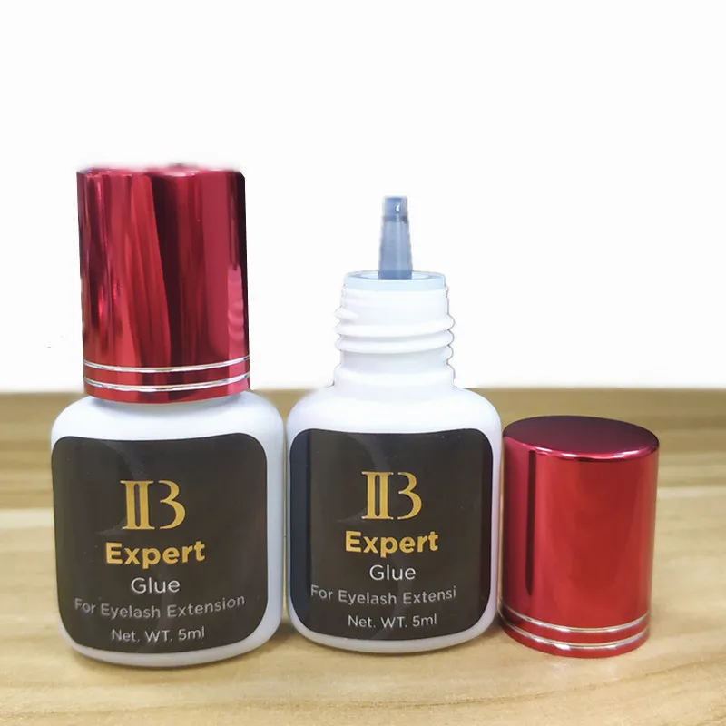 Ibeauty IB Expert Glue for eyelashes 1-2s Dry Time eyelash extension glue Korea Original Wine red cap False Lash Eyelash Glue 5m