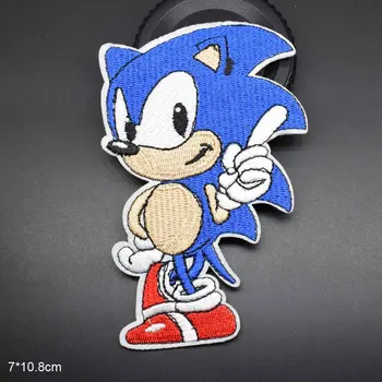 

Big Eye Cool Blue Hair Boy Iron On Embroidered Clothes Sonic The Hedgehog Patches For Clothing Jean Backpacks Shoolbag Wholesale