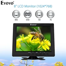 Eyoyo EM08B 8 дюймов портативный CC tv мини ТВ монитор TFT ЖК-экран 1024x768 дисплей с VGA BNC HDMI для видеонаблюдения