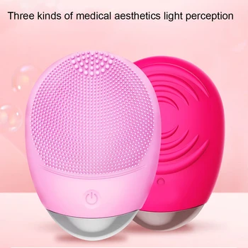 

Ultrasonic Vibration Electric Facial Cleansing Foreoing Face Washing Brush Skin Blackhead Remover Pore Cleaner Face Massage Tool