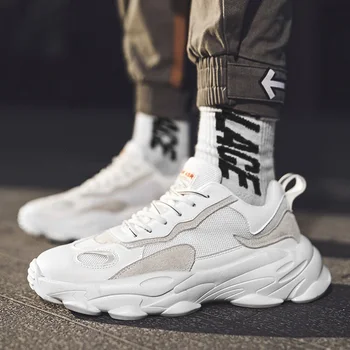 

Brand Springtime New Style Lace up Run Increase shoes men sneakers Thick bottom Breathable Wild casual shoes