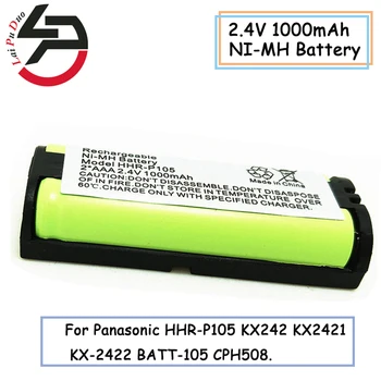 

2.4V 1000mAh Ni-MH Cordless Phone Rechargeable Battery for Panasonic HHR-P105 KX242 KX2421 KX-2422 BATT-105 CPH508