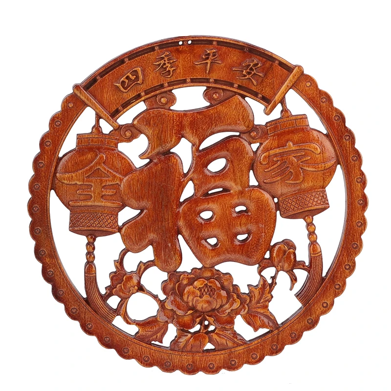 

VZLX Wood Carved Applique Frame Corner Onlay Unpainted Furniture Home Door Decor Decoration Accessories Happy Family
