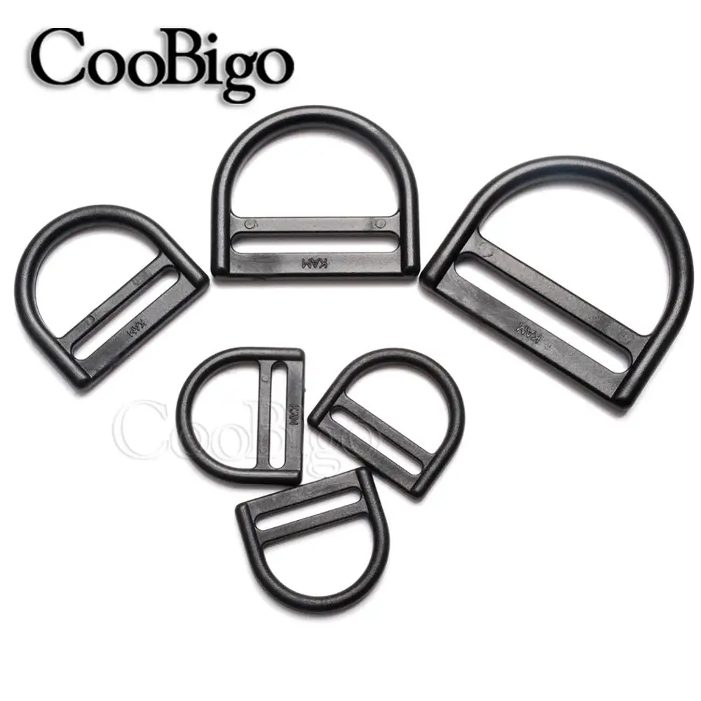 25pcs Plastic Size 20mm 25mm 32mm 38mm D-Ring Slider Adjustable Buckle For Backpack Strap Luggage Belt Webbing Bag Accessories | Дом и сад