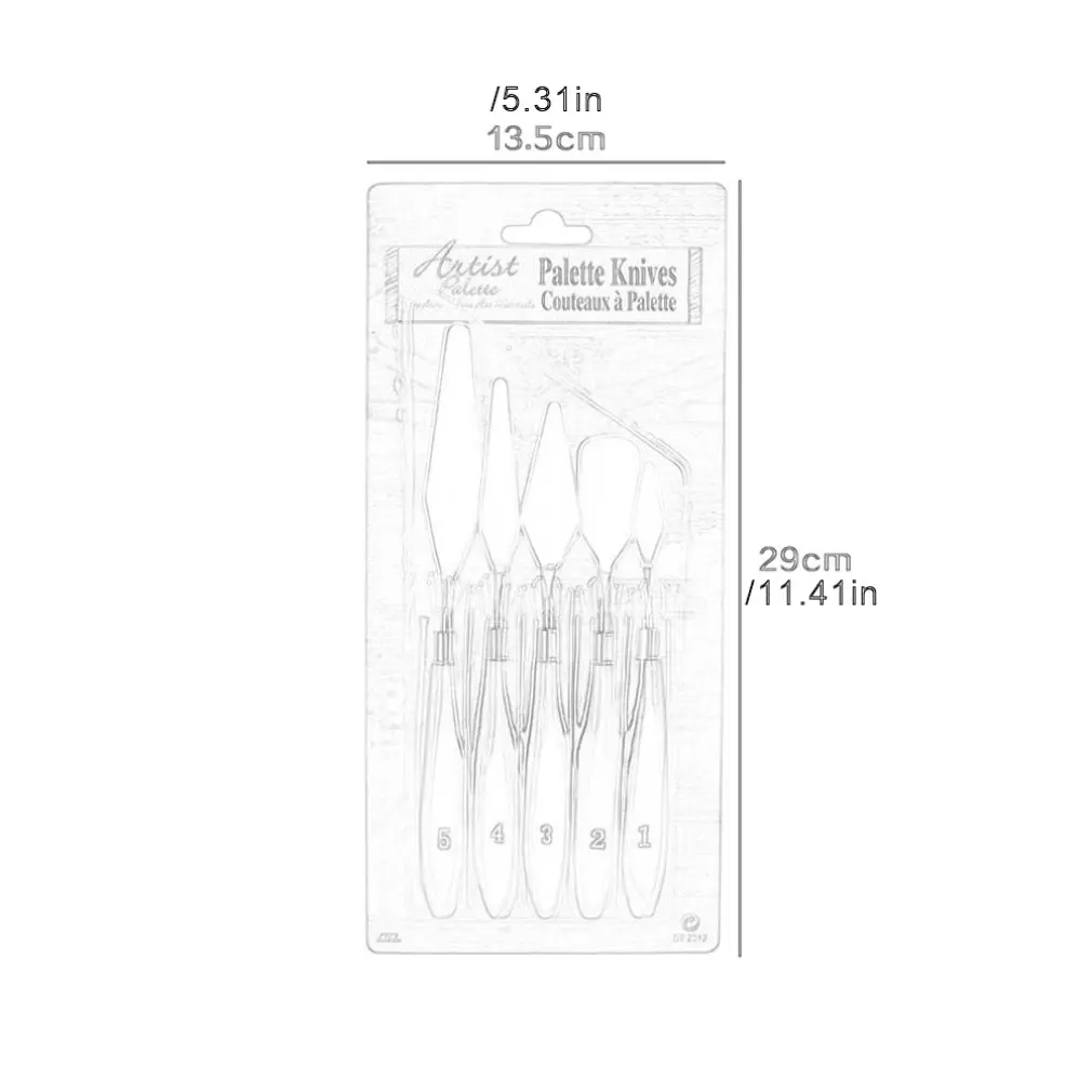5 шт. Смешанная палитра нож краска из нержавеющей стали лопатка-скребок художественные принадлежности для художника холст, масляная краска Смешивание цвета
