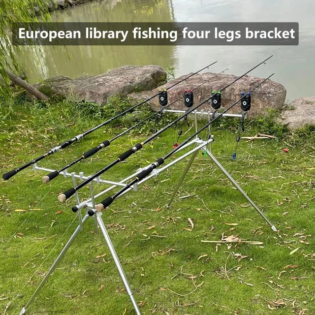 Fishing Rod Rack Quick to Fold Adjustable Aluminum Alloy Fish Pole Holder  Locker for Carp