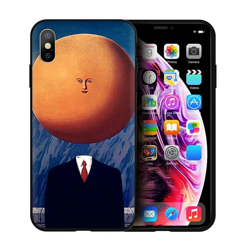 B9 Мягкий силиконовый чехол для телефона EWAU Rene Magritte для iPhone 5 5S SE 6 6s 7 8 plus X XR XS 11 Pro Max - Цвет: B9