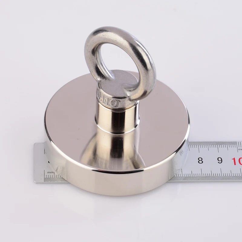 

Storage Box Rope 200Kg Powerful Neodymium StrongMagnet Salvage Magnets Sea Fishing Imanes Magnetic Material Magnet with Ring