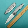 M390 powder steel folding knife TC4 titanium alloy handle high hardness sharp self-defense knife water field survival knife 1