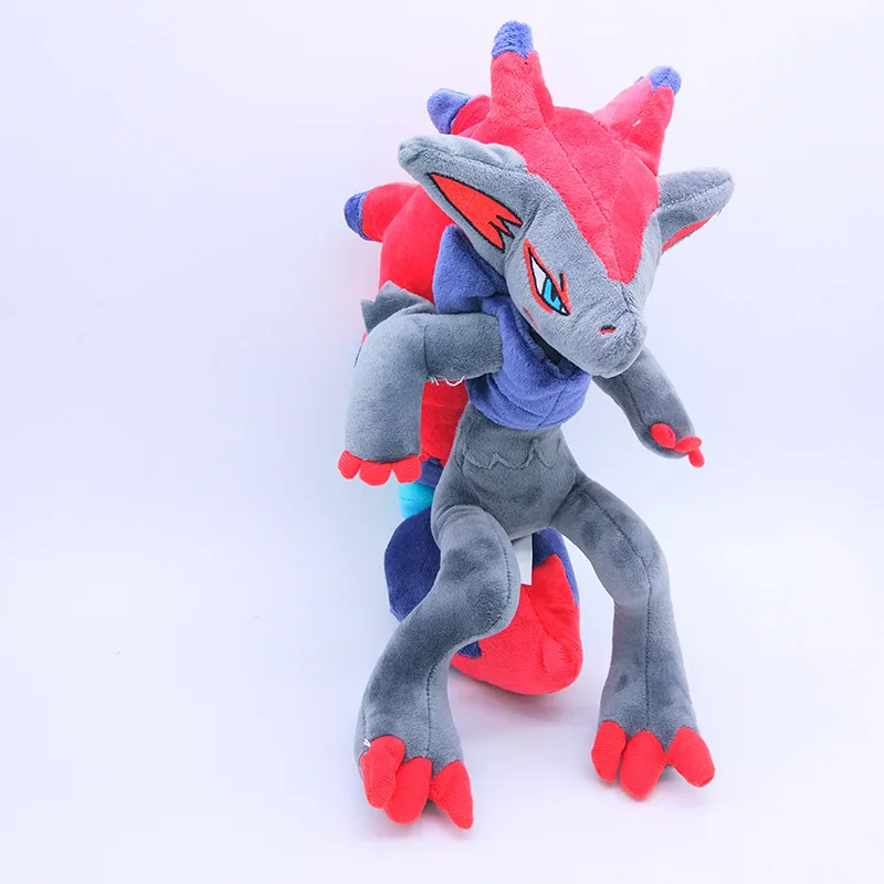 Zoroark 35cm Meowth Vulpix Charmander Bulbasaur Eevee Mew животное божество эльф мягкая коллекция Gx Ex Мега плюшевые игрушки куклы - Цвет: Zoroark 35cm