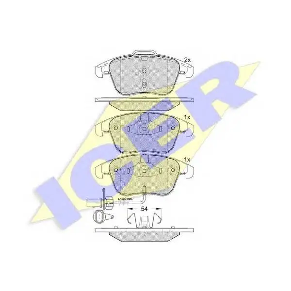 Колодки дисковые передние Audi A4/A5 1.8TFSi-3.2FSI/2.7TDi 07 IC