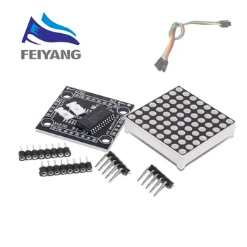 

10PCS MAX7219 dot matrix module microcontroller module DIY KIT (hei)