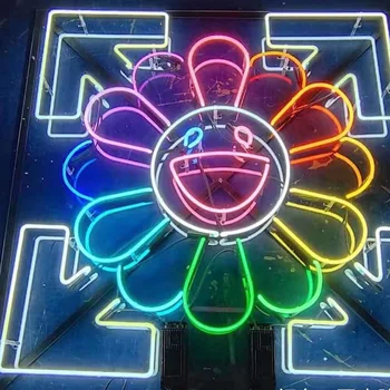 

Guangzhou Factory Custom Murakami Takanori The Sun Smile Face Neon Signs Beer Bar Pub Party Store Home Room Wall Decor 60X60cm