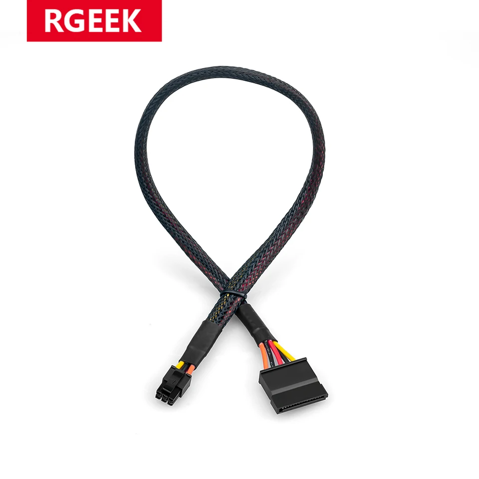 Cavo Alimentazione SATA 6-pin A 4x Connettori SATA - 40 Pollici, Intrecciato - 2 Pezzi