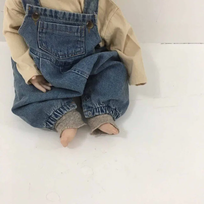Pre-sell ship in 10-15 days baby overalls spring new infant girls rompers denim boys jumpsuits baby rompers