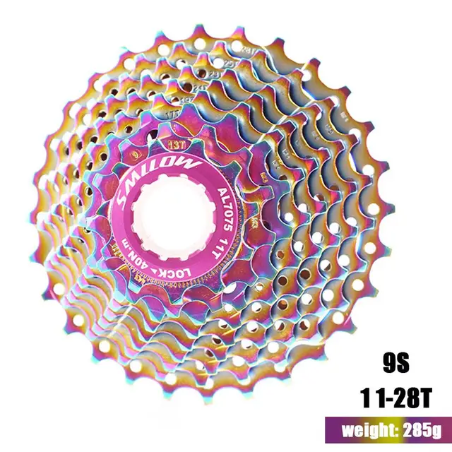 9/10 Speed Rainbow Ultralight Freewheel 11-28T Road Bike Cassette Flywheel Bicycles Freewheel Upgrade Replacement dropshipping 9S
