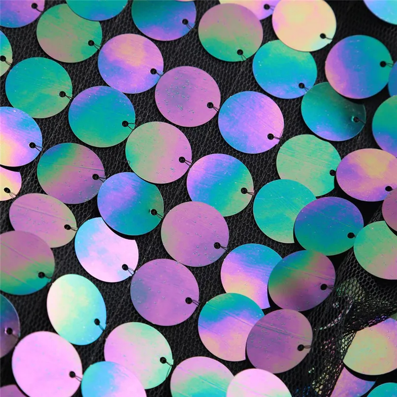 Women's Ladies Sequined Bling Shiny Tank Tops Sexy Women Girls Clupwear Tops Vest Chaleco De Mujer 30D06 (2)