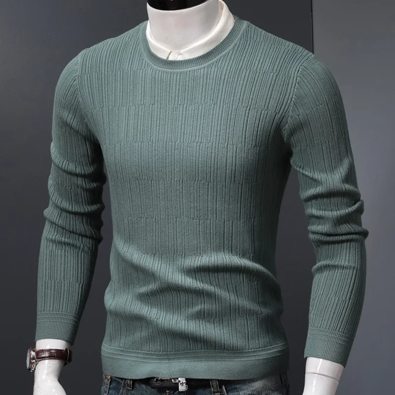 

Business Causal Men Sweater Winter Knitted Pullover Fashion Design O-Neck Oversized Jersey Clothes