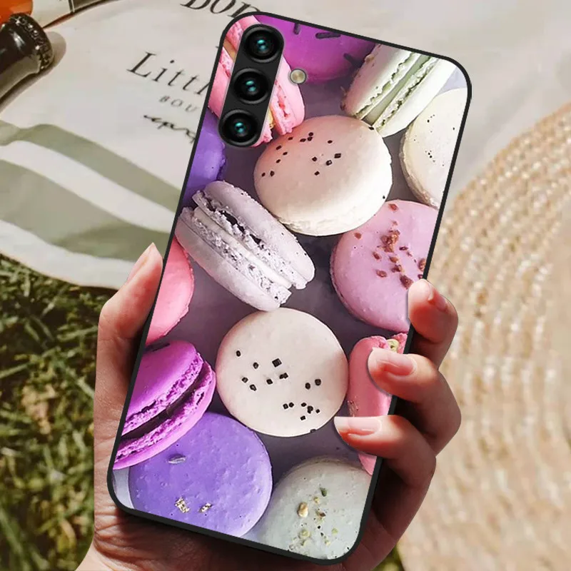 Silicone Back Cover Phone Case with Soft Bumper in Black