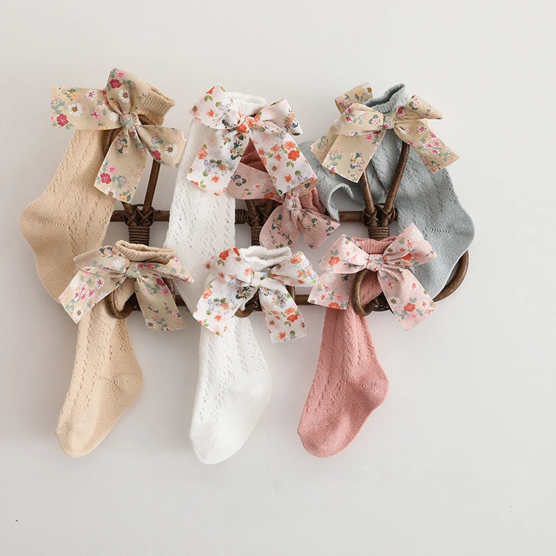 Summer Baby Socks Floral Bowknot Toddlers Girls