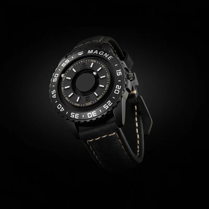 EUTOUR мужские часы с магнитным шариковым указателем мужские часы кварцевые часы полностью стальные мужские наручные часы персонализированные слепые мужские часы