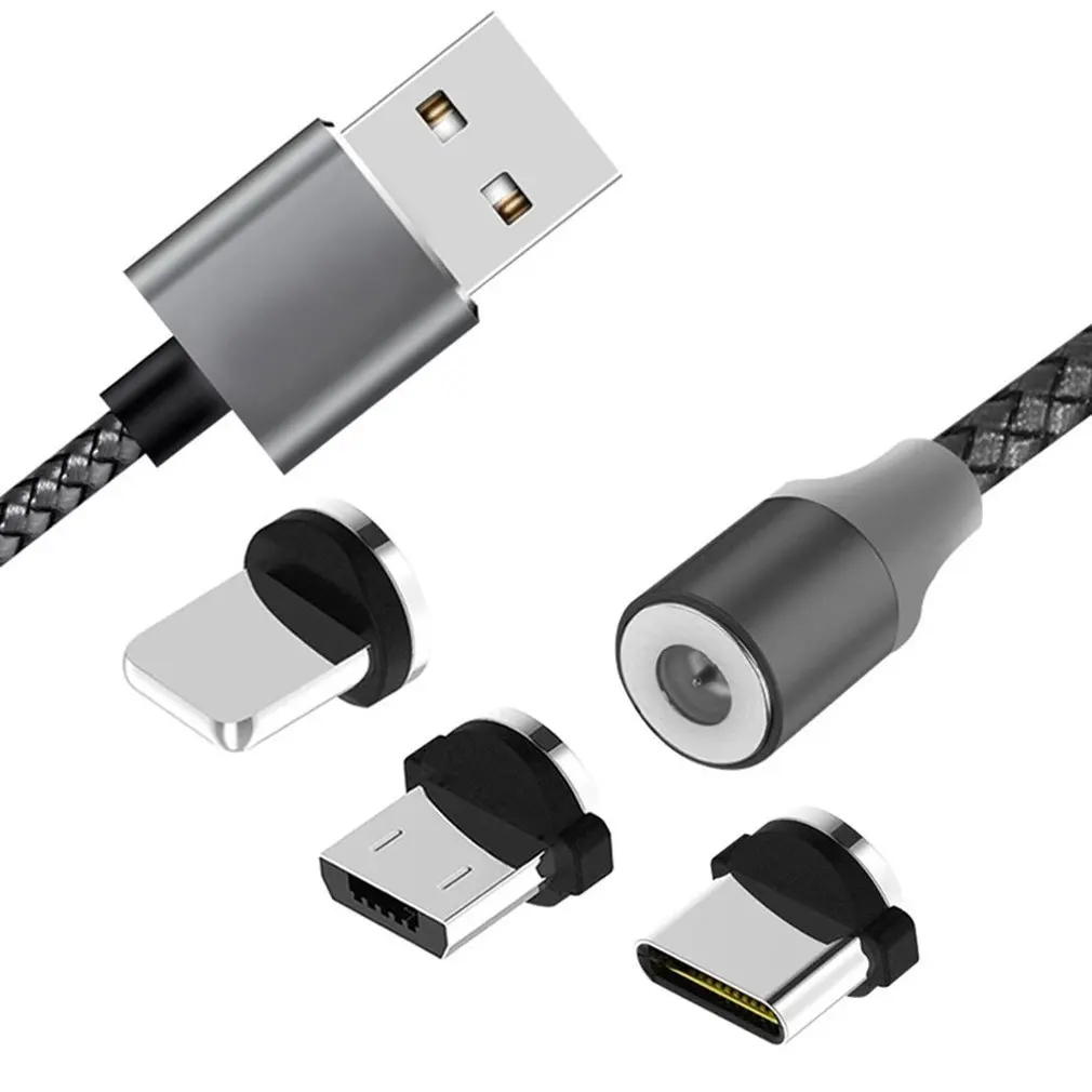 Круглый Магнитный кабель для быстрой зарядки Micro usb type C кабель для iPhone для samsung для Xiaomi USB-C магнитные зарядные Кабели для телефонов