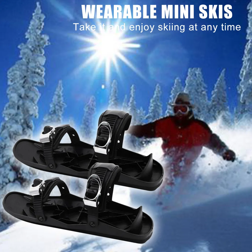 2021 New Upgrade 3.0 Stable Mini Ski Skates Adjustable Binding Skiboard Snowfeet Shoes Cross-country Skis Alpine Skis Snow Sled