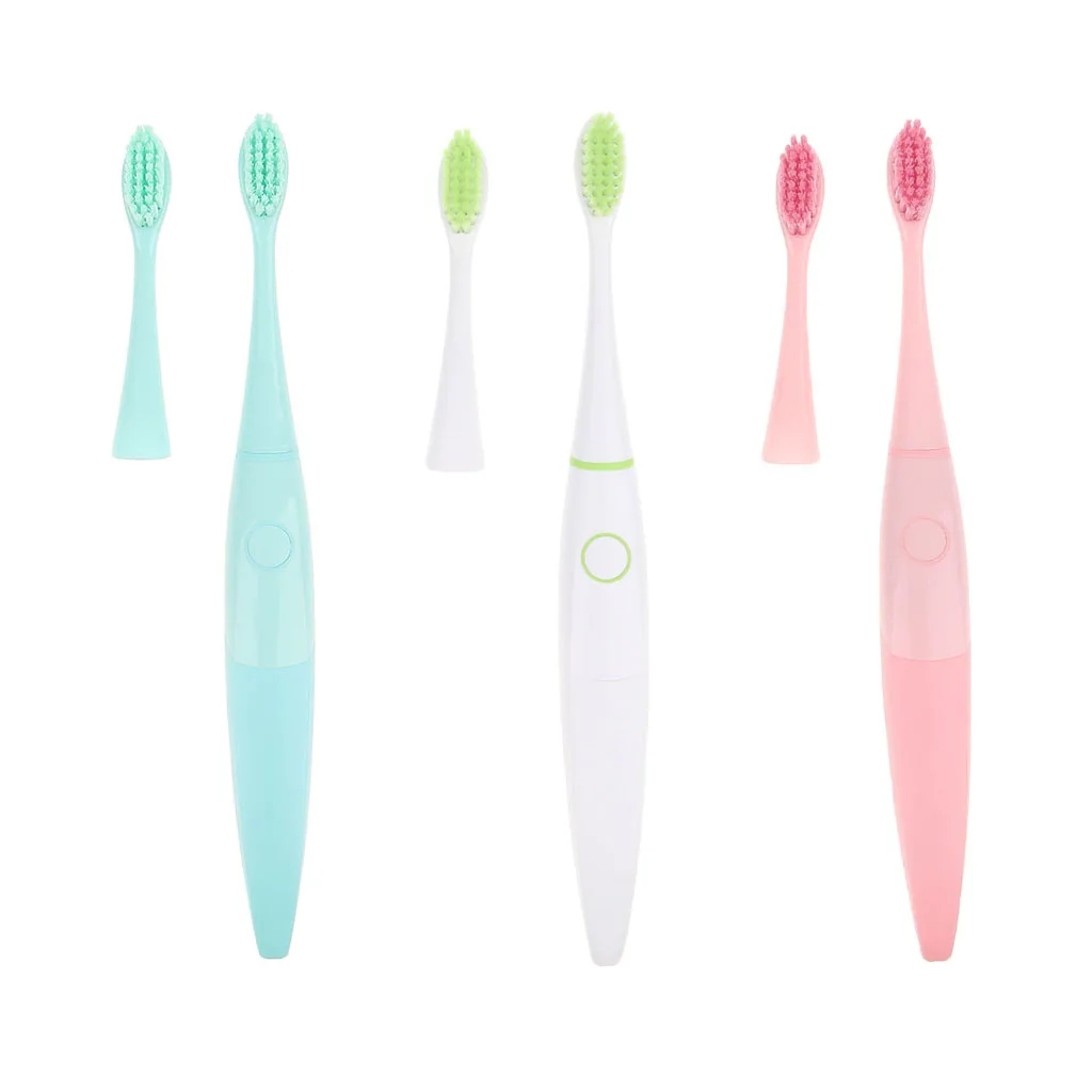 Electric Toothbrush Tooth Brush Automatic Tooth Brush with Replacement Heads Waterproof Pink