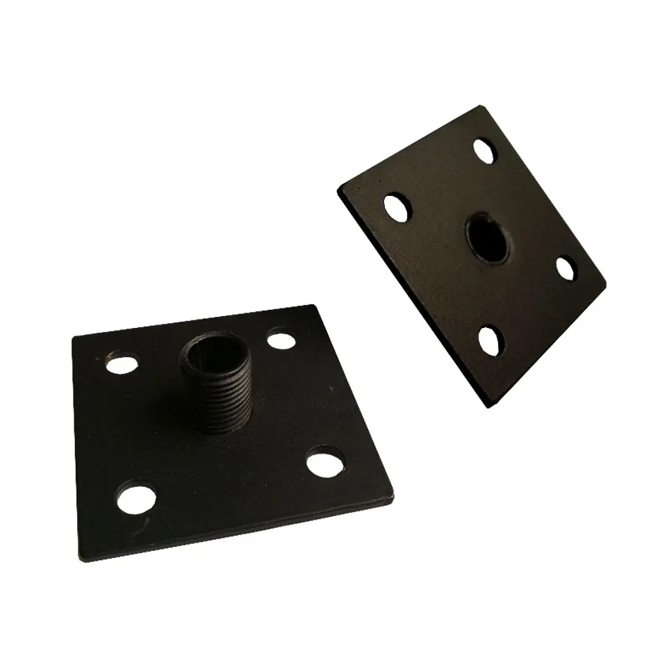 Table Lamp Base M10*1 M8*1 Fixed Bracket Hose LED Square Lamp Holder DIY Machine Tool Wall Desk Silver Black