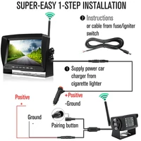 GreenYi 1280x720 haute définition AHD sans fil camion DVR moniteur 7 "Vision nocturne enregistreur de recul caméra Wifi pour Bus voiture 5