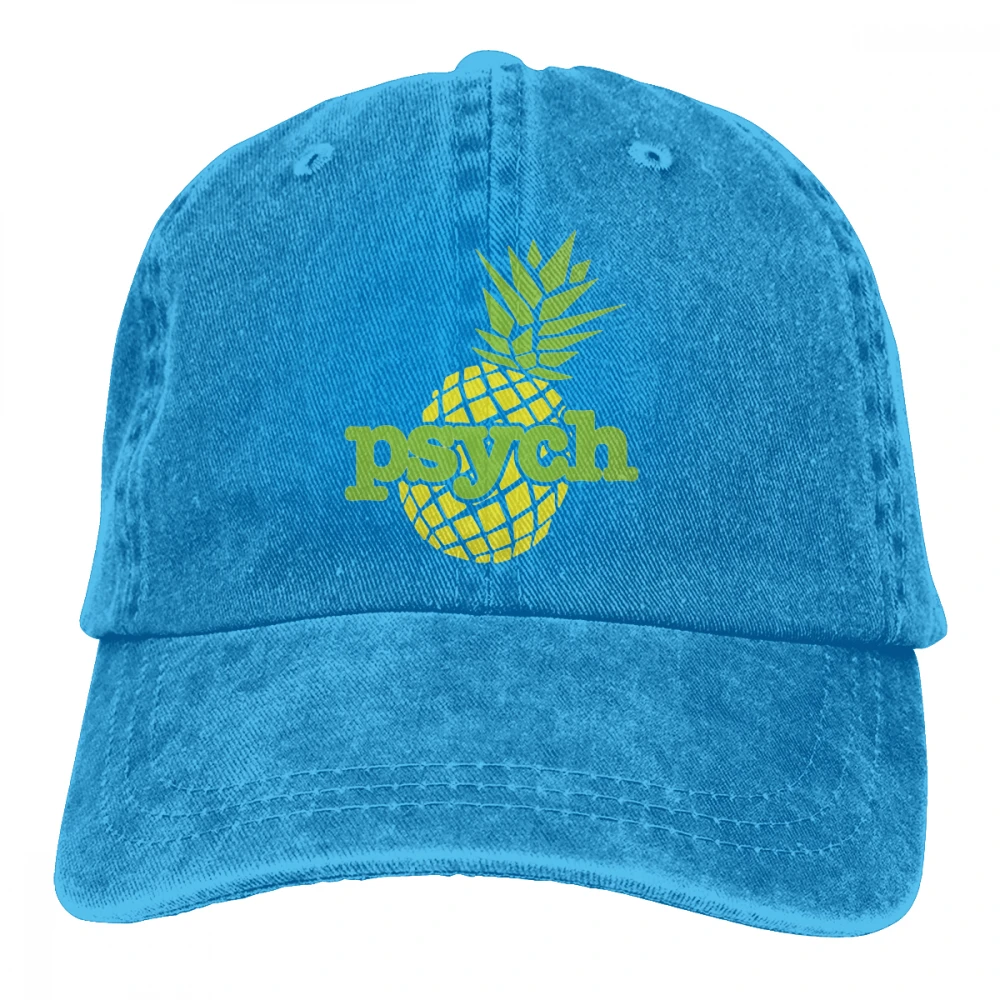 Psych ананас Casquette черный унисекс Мужские Женские джинсовые бейсболка с ремешком кепки Регулируемый Гольф папа шляпа