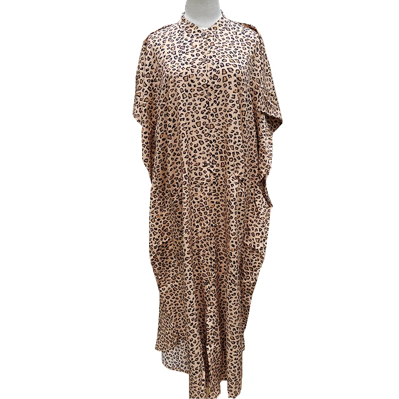 Leopard Print Over Size Beach Cove up Women Dress Cover ups for Swimwear Women Kimono Plage Sarong Bikini Cover up Beachwear