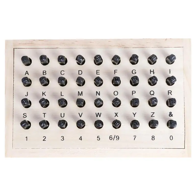 PHFU-36Pcs/набор, нержавеющая сталь, набор букв и цифр, набор, кожа, дерево, ремесло, штамп, набор инструментов, кожа, ремесло, штамп