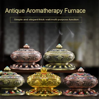 

Alloy censer, lotus eight treasures, censer plate, censer, household incense, decoration, Buddhist incense stick holder